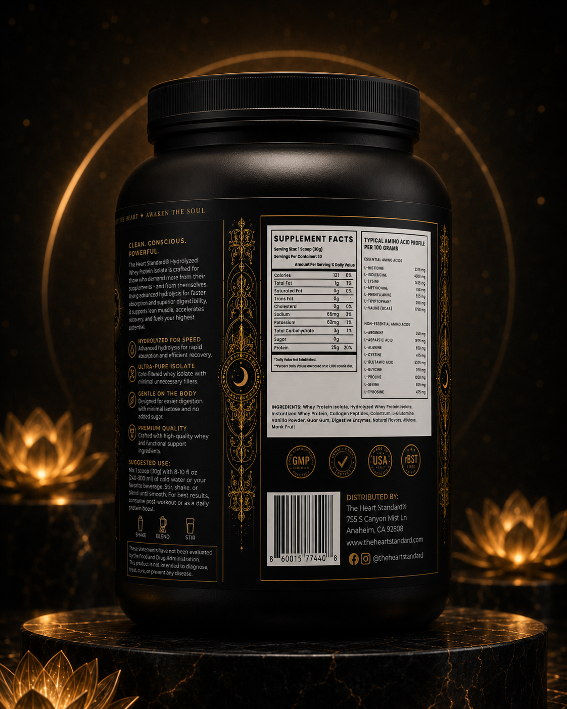 Supplement facts and ingredients