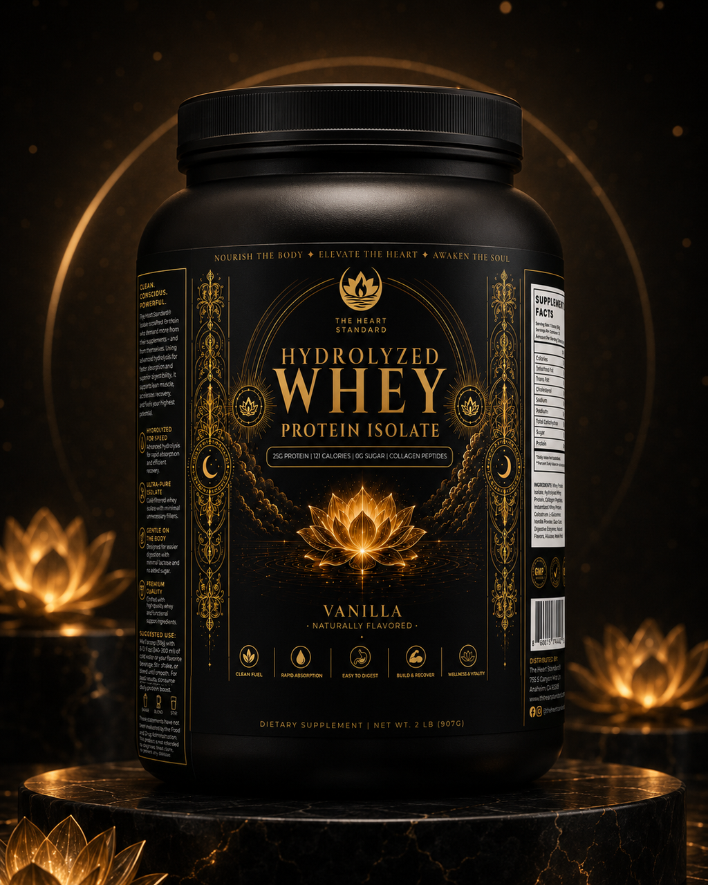 Hydrolyzed Whey Protein Isolate Vanilla Lotus — front
